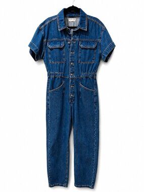 Free People We The Free Marci Denim Jumpsuit Blue Size M